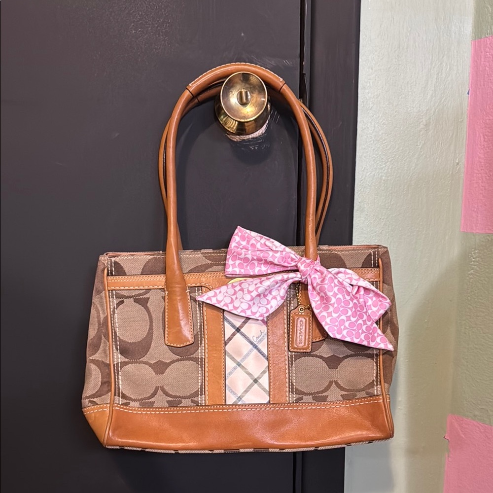 Coach Brown and Pink Women's Bag